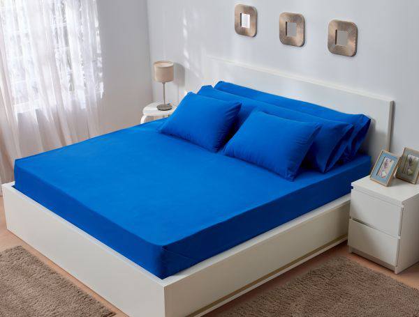 Fitted Bed Sheet Set Ocean Blue